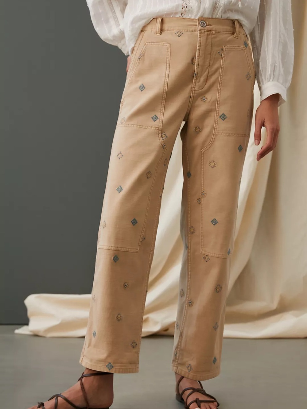 Pilcro Roamer Pant Embroidered Chinos